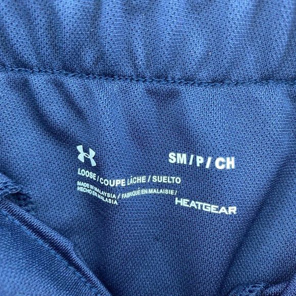 UNDER ARMOUR Navy Blue Running Breathable Shorts - Picture 3 of 4